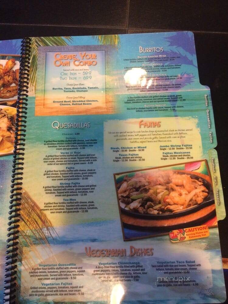 Cancun Lagoon - Gallatin, TN menu_pic