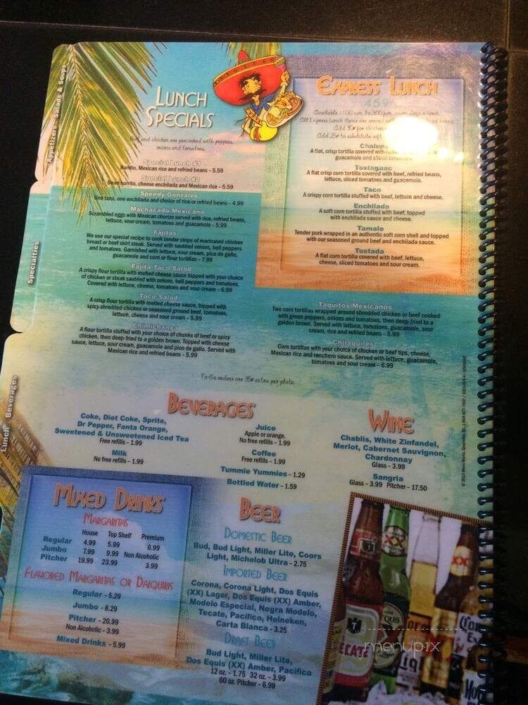 Cancun Lagoon - Gallatin, TN menu_pic