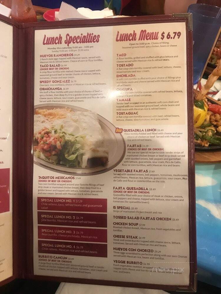 Cancun Mexican Grill - Saline, MI menu_pic