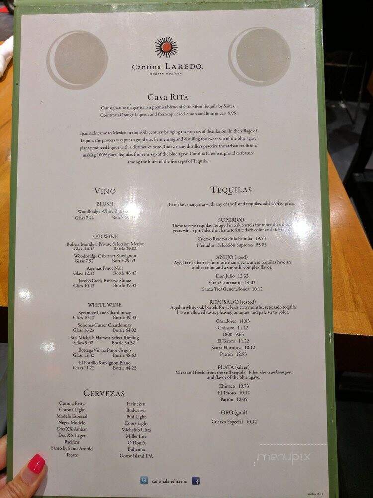 Cantina Laredo - Dallas, TX menu_pic