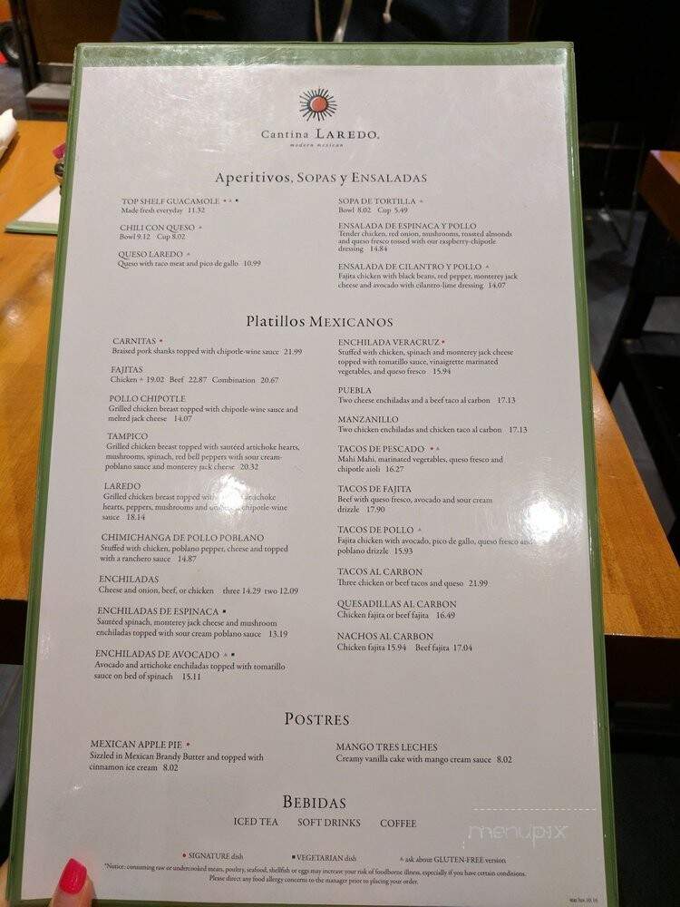 Cantina Laredo - Dallas, TX menu_pic