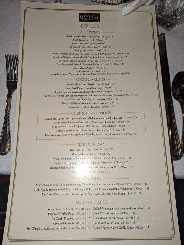 Capital Grille - Hartford - Hartford, CT menu_pic