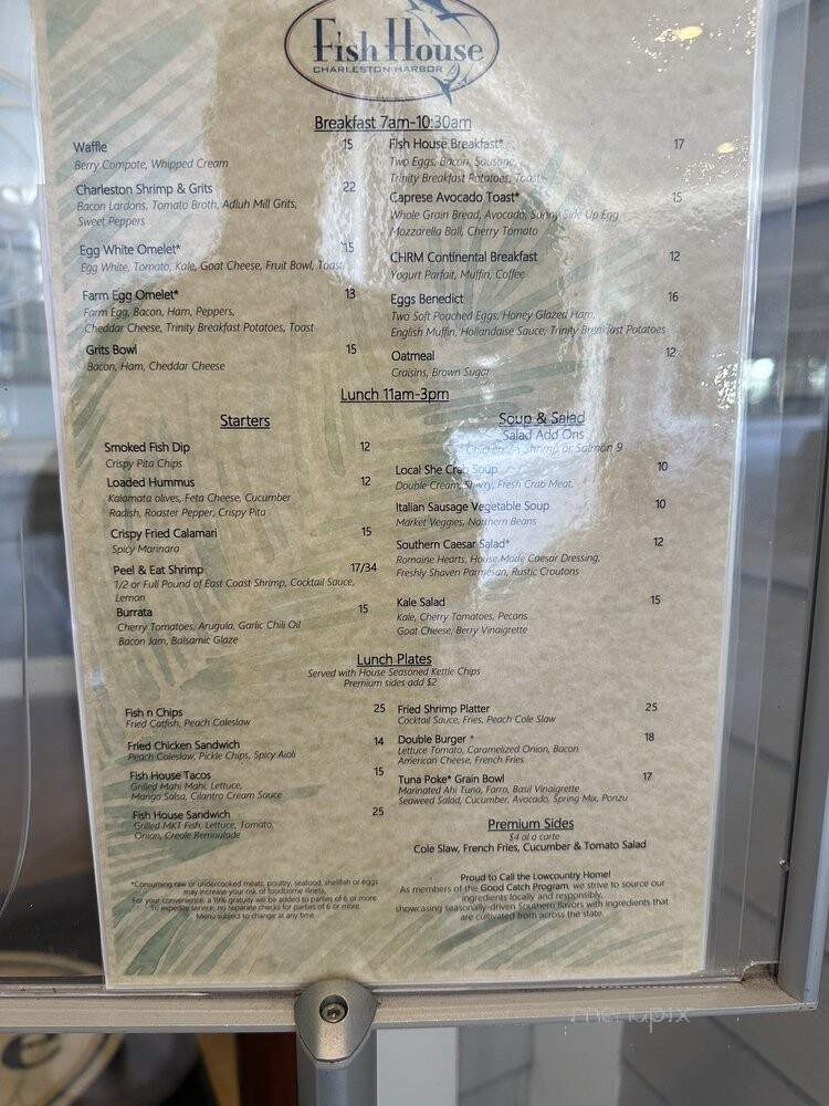 Charleston Harbor Fish House - Mount Pleasant, SC menu_pic