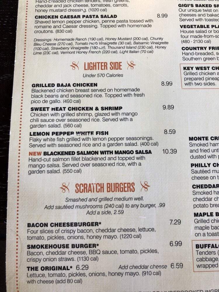 Cheddar's - Memphis, TN menu_pic