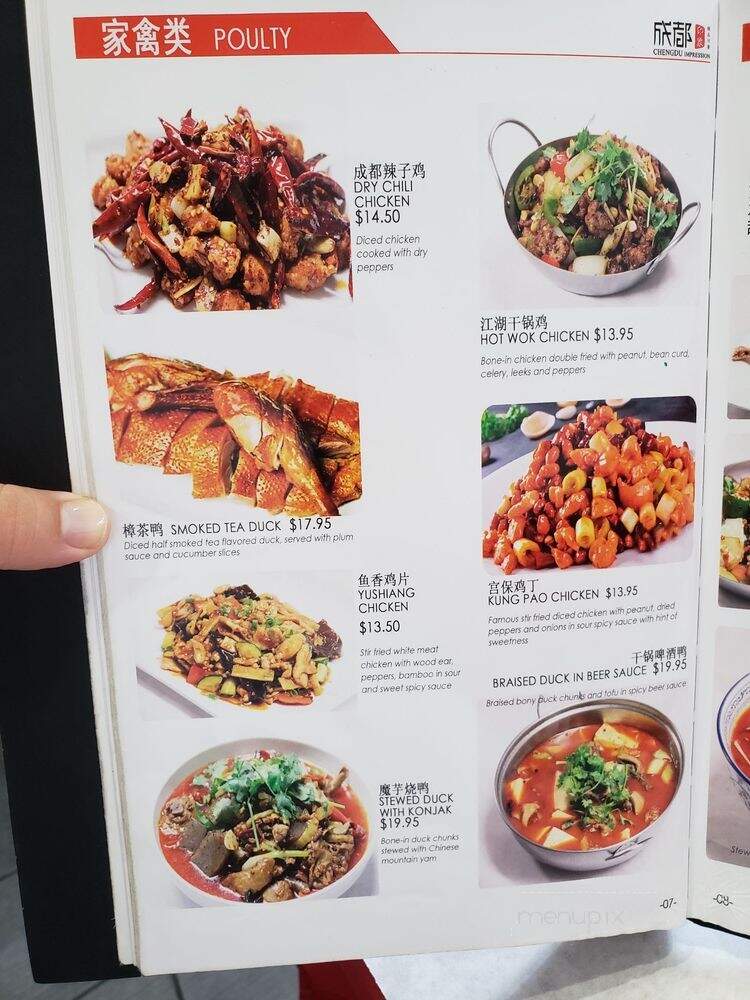 Chengdu Impression - Chicago, IL menu_pic