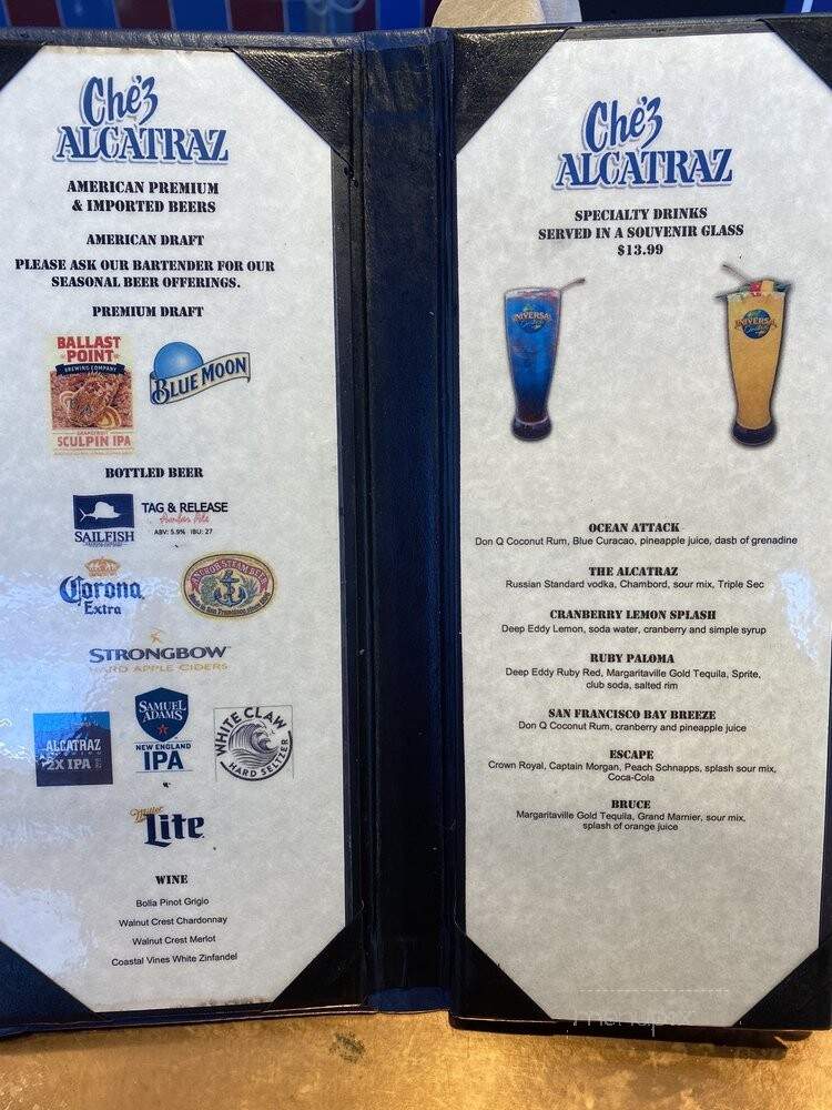 Chez Alcatraz - Orlando, FL menu_pic