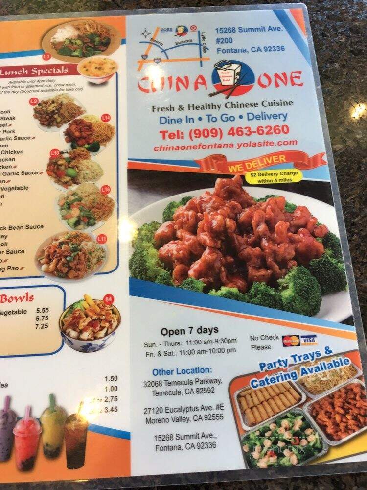 China One Restauant - Fontana, CA