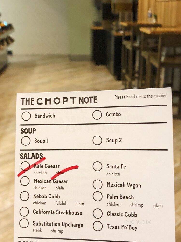 Chop't - New York, NY menu_pic