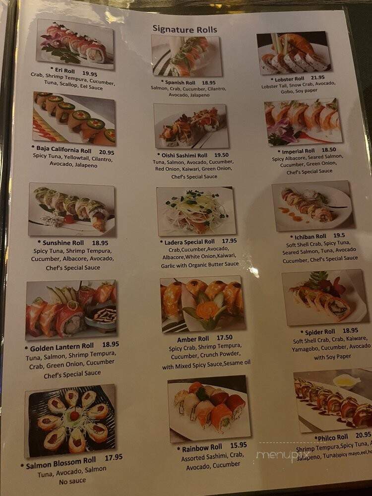 Choya Japanese Cuisine - Mission Viejo, CA menu_pic