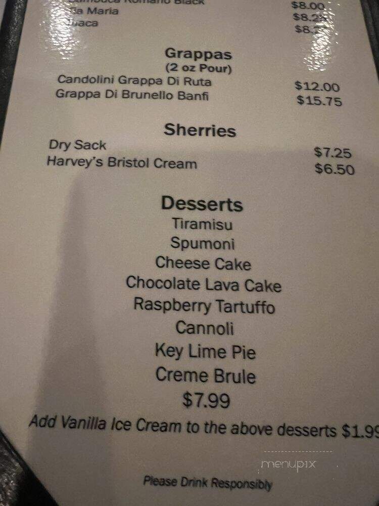 Ciao Bella Ristorante Italiano - Marco Island, FL menu_pic