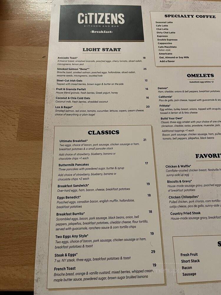 Citizens Kitchen and Bar - Las Vegas, NV menu_pic