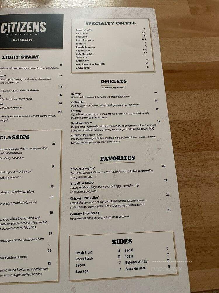 Citizens Kitchen and Bar - Las Vegas, NV menu_pic