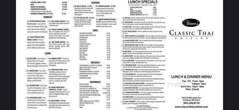 Classic Thai Cuisine - Portland, OR