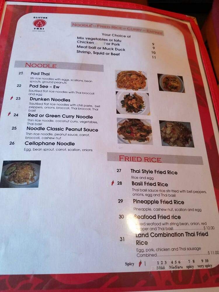 Clifton Thai Restaurant - Clifton, NJ menu_pic
