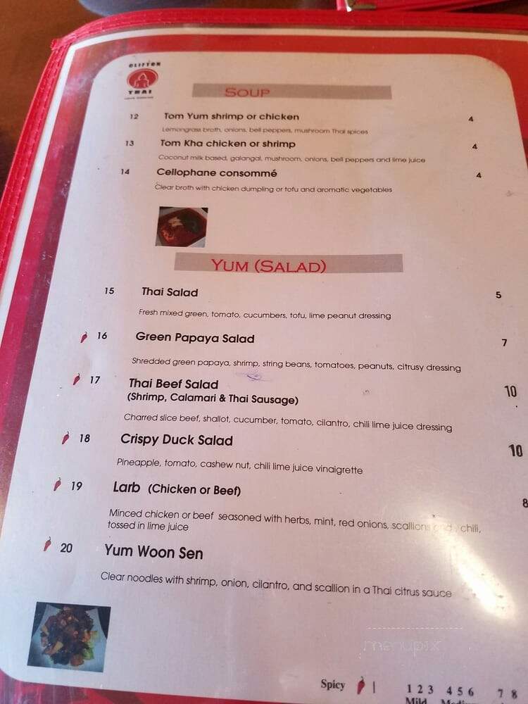 Clifton Thai Restaurant - Clifton, NJ menu_pic