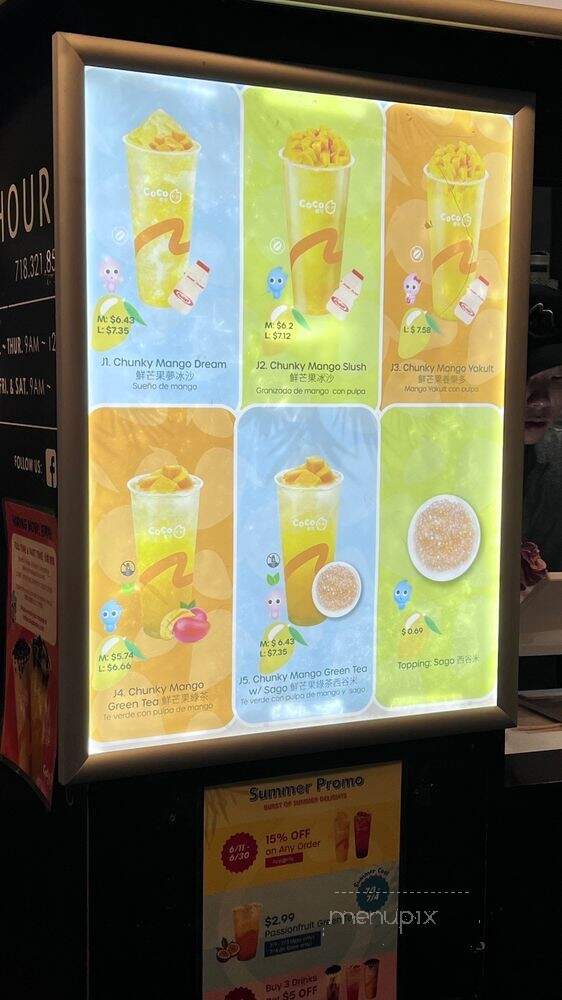 Coco Fresh Tea & Juice - Flushing, NY menu_pic
