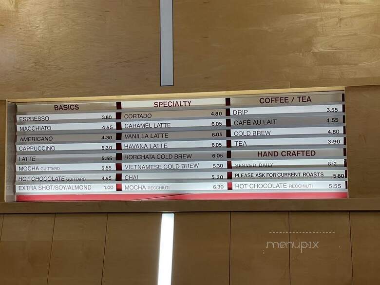 Coffee Bar - San Francisco, CA menu_pic