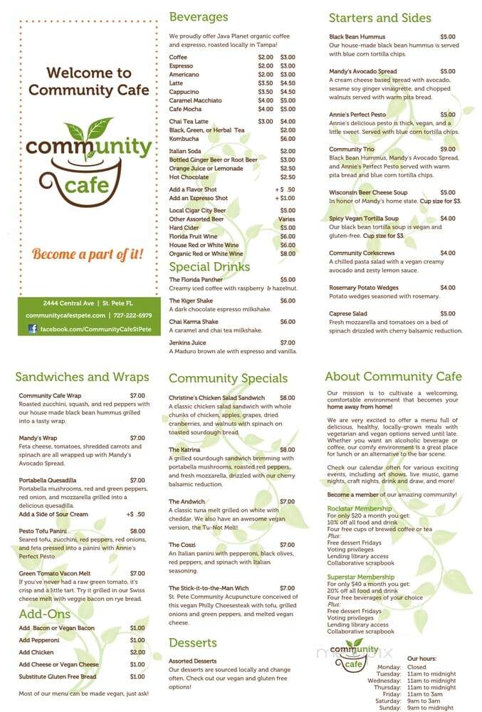 Community Cafe - St Petersburg, FL