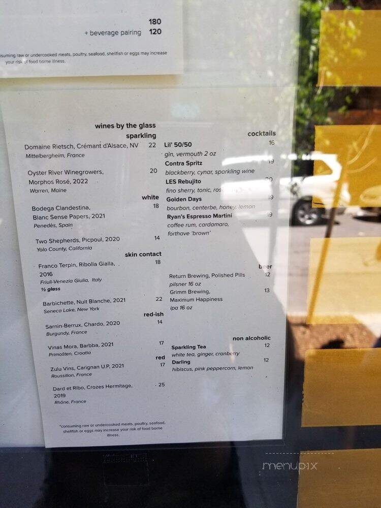 Contra - New York, NY menu_pic
