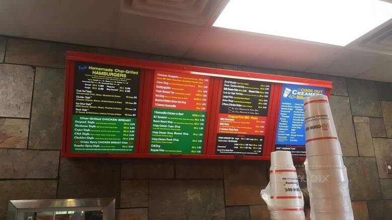 Cook Out - Maryville, TN menu_pic