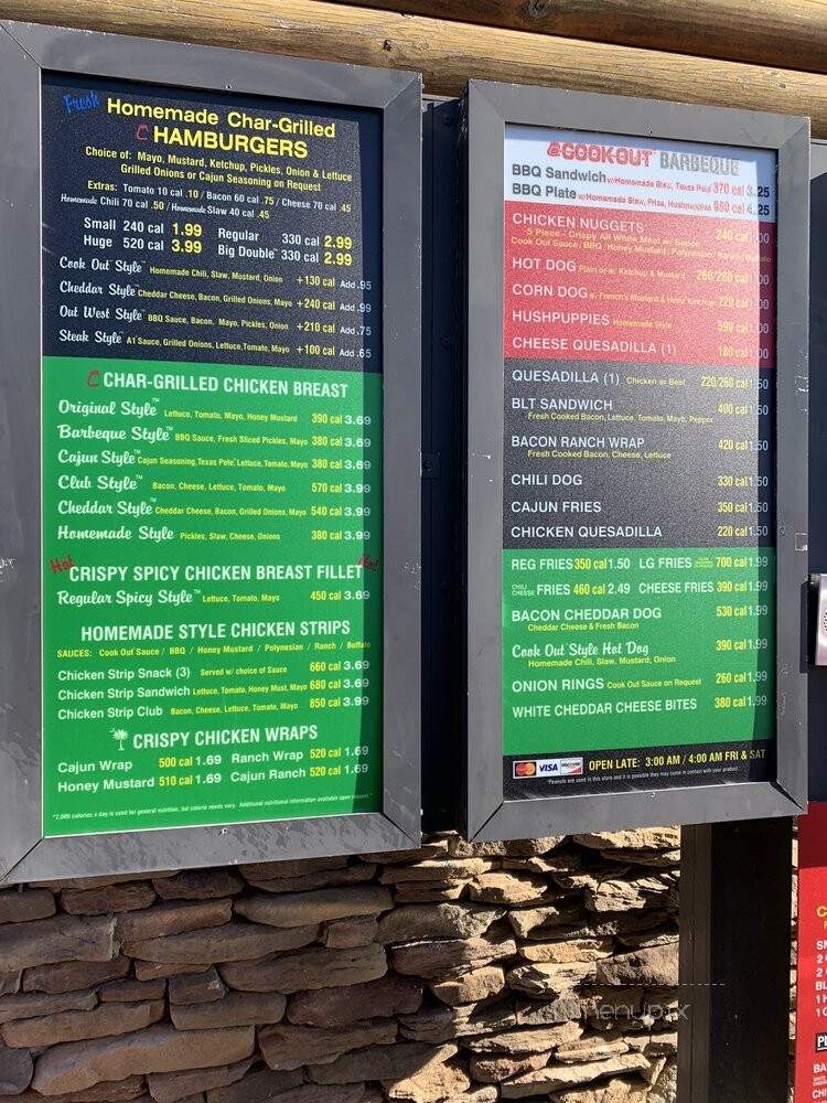 Cook Out - Rock Hill, SC menu_pic