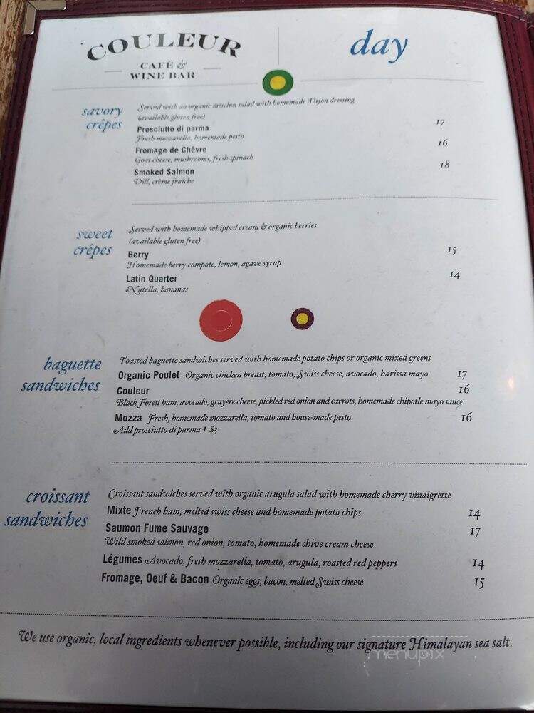 Couleur Cafe - Brooklyn, NY menu_pic
