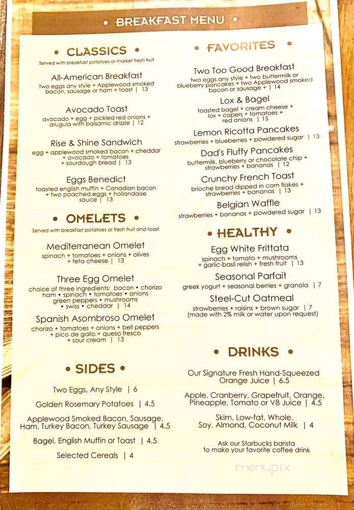 Courtyard Cafe - Sherman Oaks, CA menu_pic