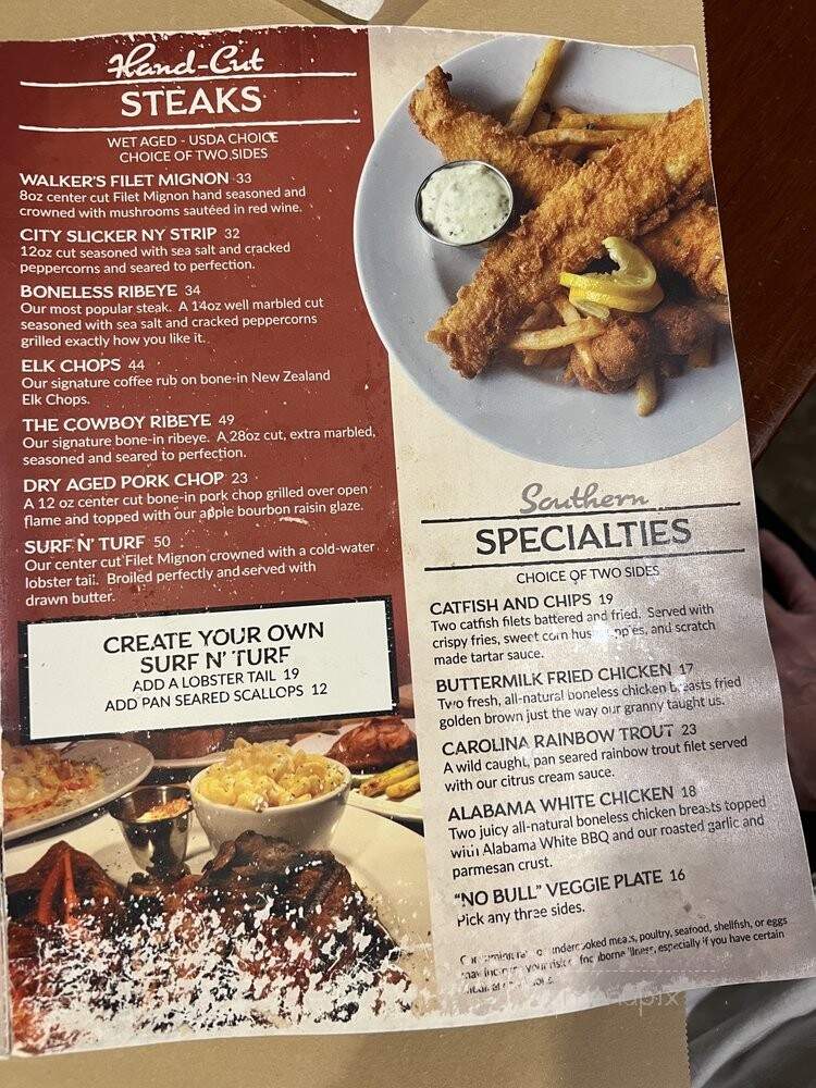 Cowboys and Angels - Helen, GA menu_pic