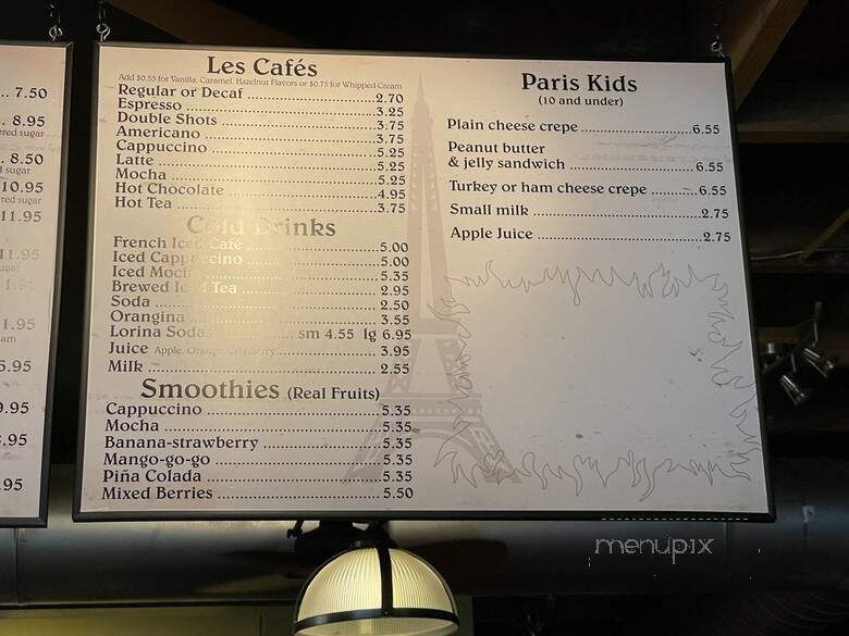Crepes de Paris - Claremont, CA menu_pic