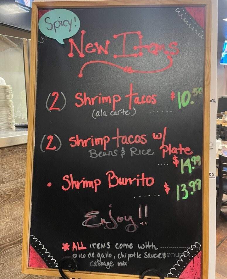 Cuca's Mexican Food - Foothill Ranch, CA menu_pic