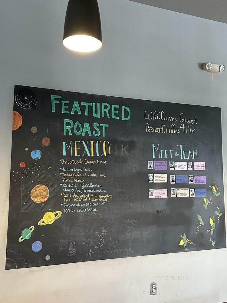 Cuvee Coffee Bar - Austin, TX menu_pic
