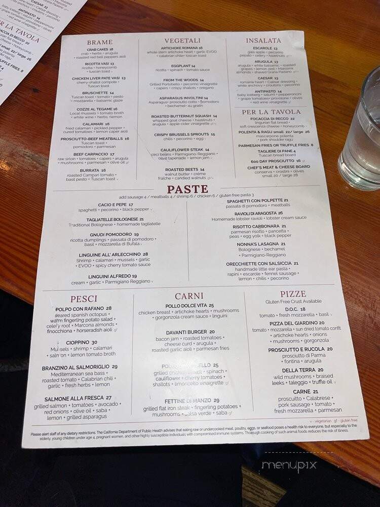 Davanti Enoteca - San Diego, CA menu_pic