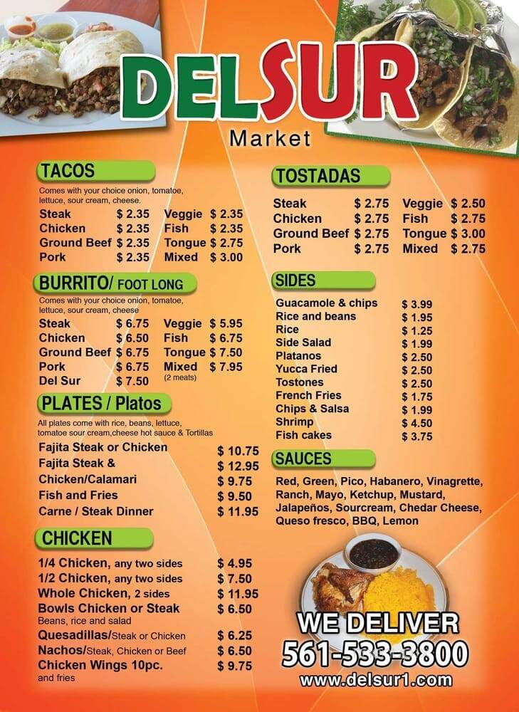 Taco Sur - Lake Worth, FL menu_pic