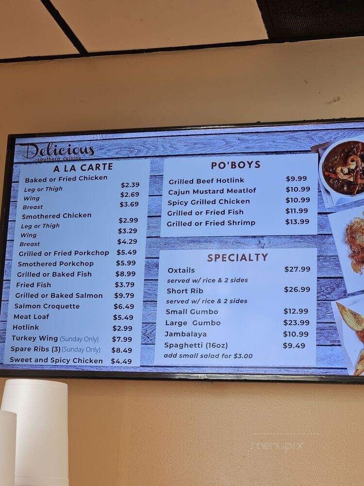 Delicious Southern Cuisine - Los Angeles, CA menu_pic