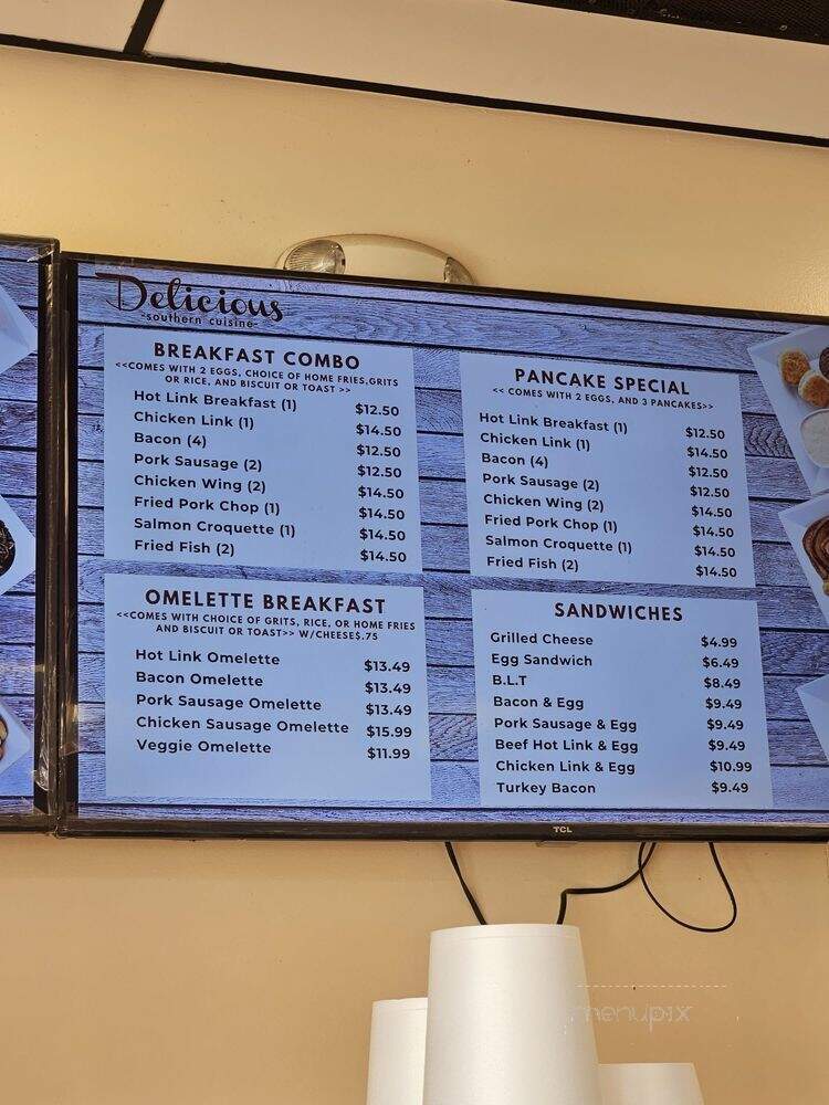 Delicious Southern Cuisine - Los Angeles, CA menu_pic