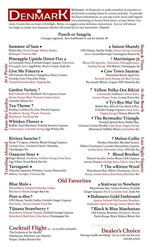 Denmark - Columbus, OH menu_pic