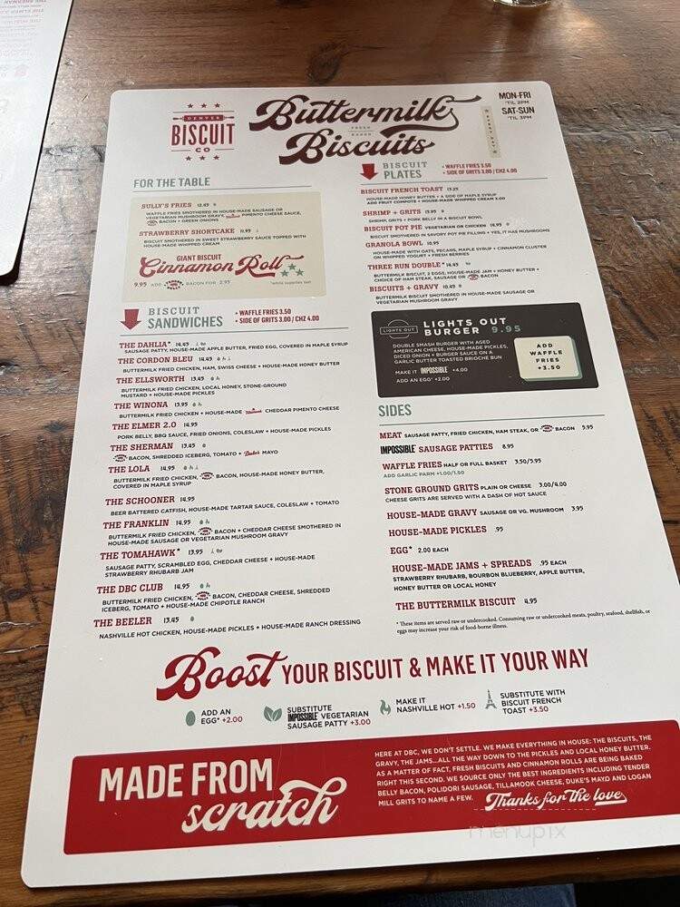 Denver Biscuit Company - Denver, CO menu_pic