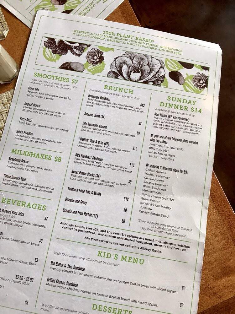 Detroit Vegan Soul - Detroit, MI menu_pic