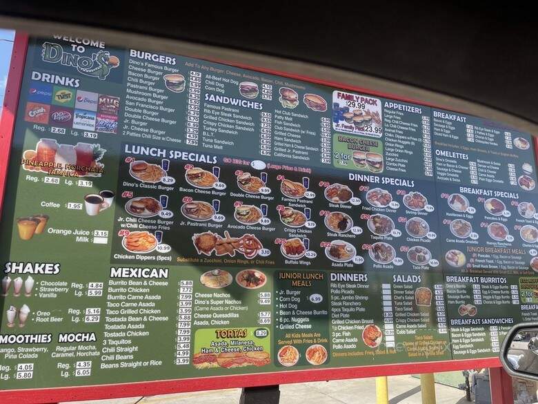 Dino's Burgers - La Puente, CA menu_pic