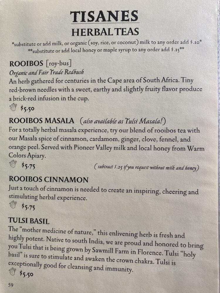 Dobra Tea - Northampton, MA menu_pic