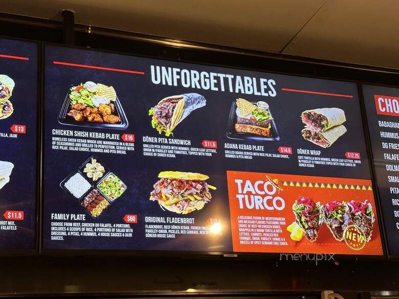 DonerG Turkish and Mediterranean Grill - Irvine, CA menu_pic