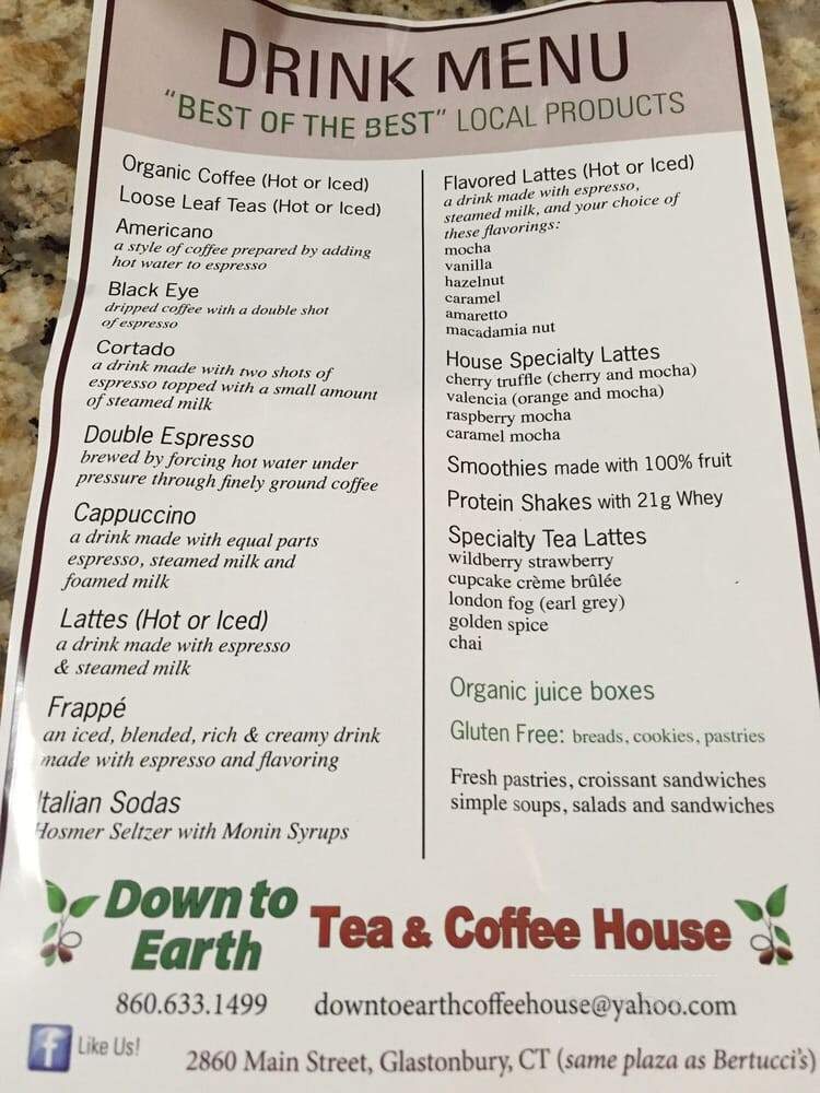Down to Earth Coffee House - Glastonbury, CT