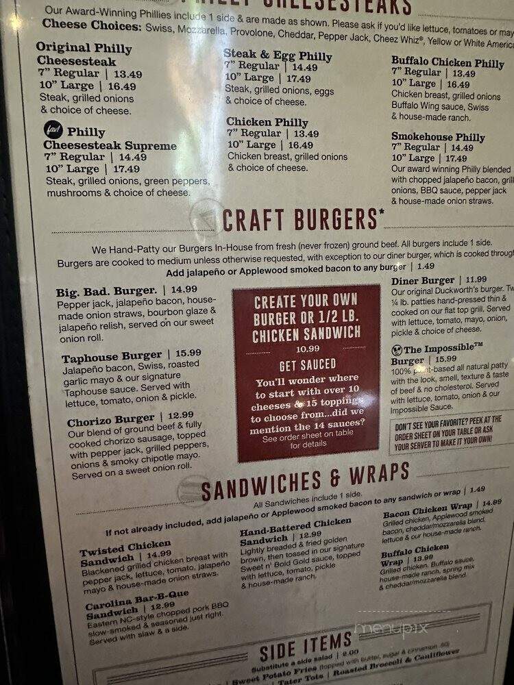 Duckworth's Grill and Taphouse - Huntersville, NC menu_pic