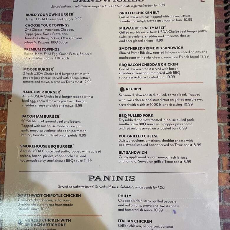 Eaton Pub & Grille - Charlotte, MI menu_pic