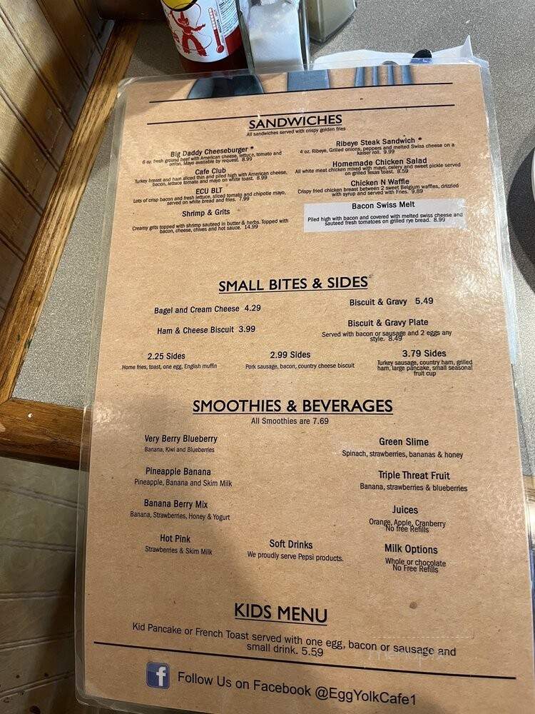 Egg Yolk - Greenville, NC menu_pic