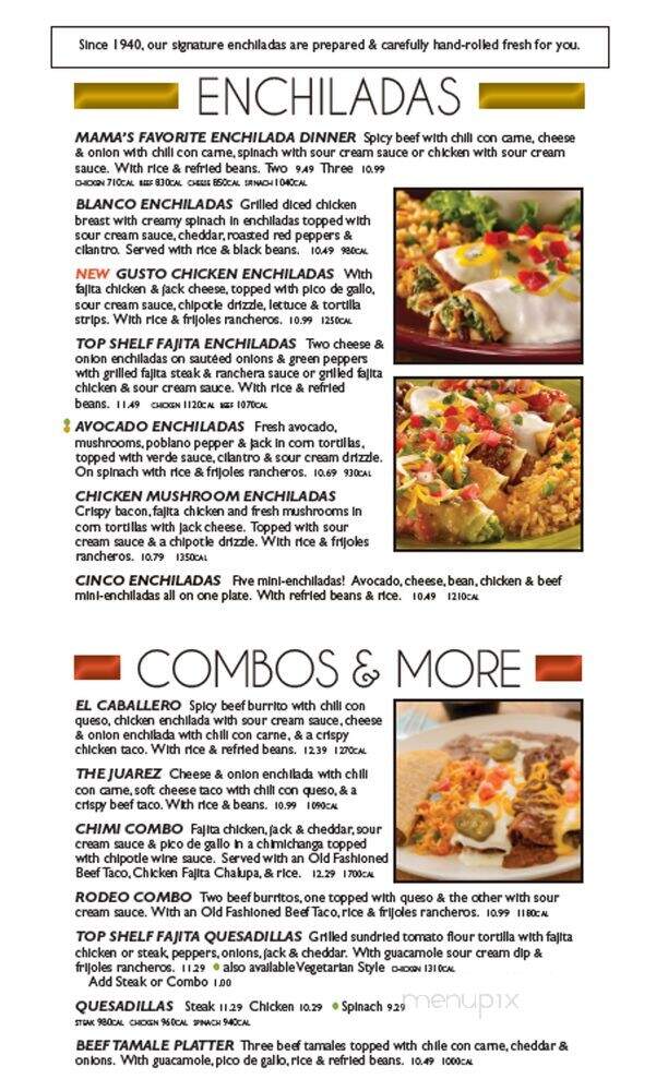 El Chico - Texarkana, AR menu_pic