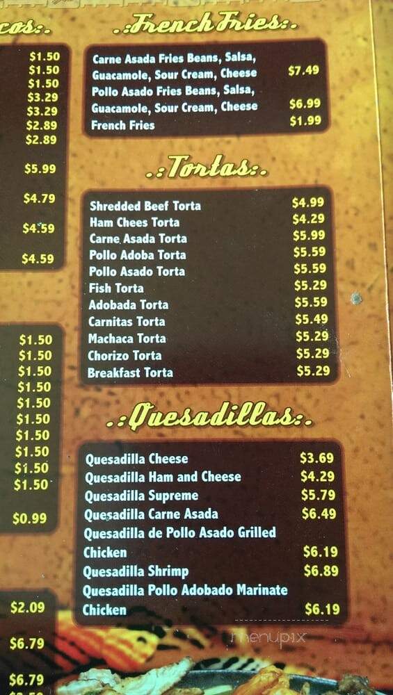 El Chile Relleno - Laguna Hills, CA menu_pic