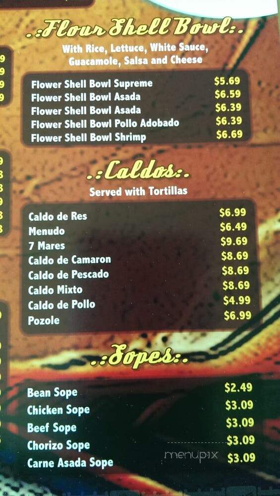 El Chile Relleno - Laguna Hills, CA menu_pic