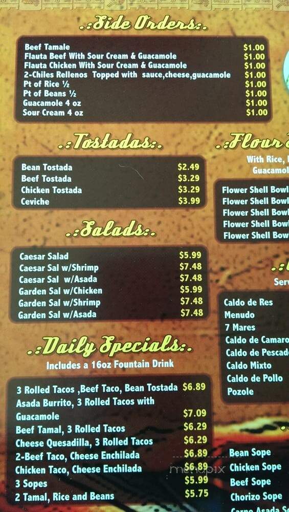 El Chile Relleno - Laguna Hills, CA menu_pic