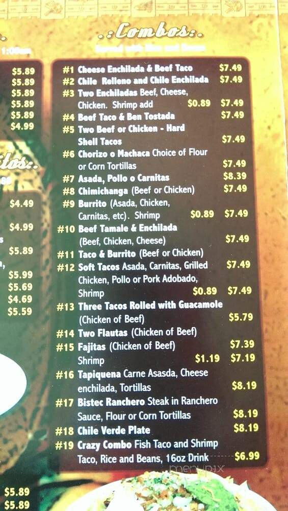 El Chile Relleno - Laguna Hills, CA menu_pic